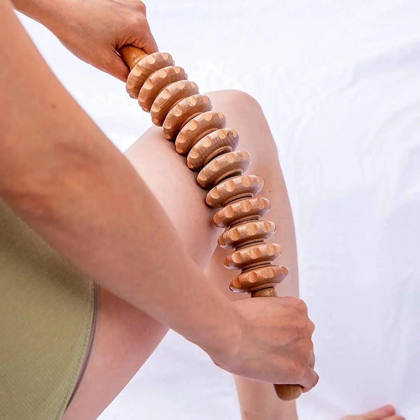 Rouleau de Massage Bois à 12 Roues – Relaxation Naturelle & Digestion Apaisée | EZENYA