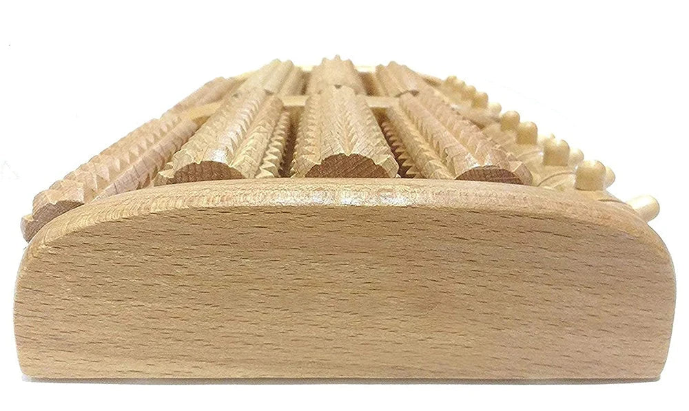 Rouleau de Massage Pieds Bois Traditionnel – Acupression & Détente Naturelle | EZENYA