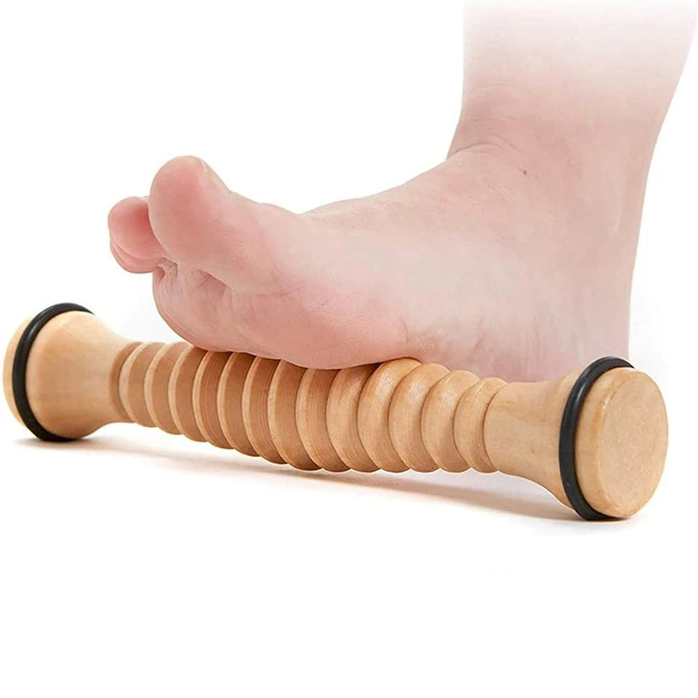 Rouleau de Massage Pieds Bois – Soulagement Plantaire & Réflexologie Naturelle | EZENYA