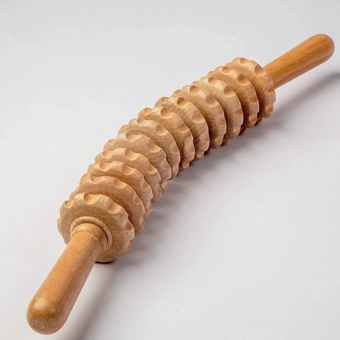 Rouleau de Massage Bois à 12 Roues – Relaxation Naturelle & Digestion Apaisée | EZENYA